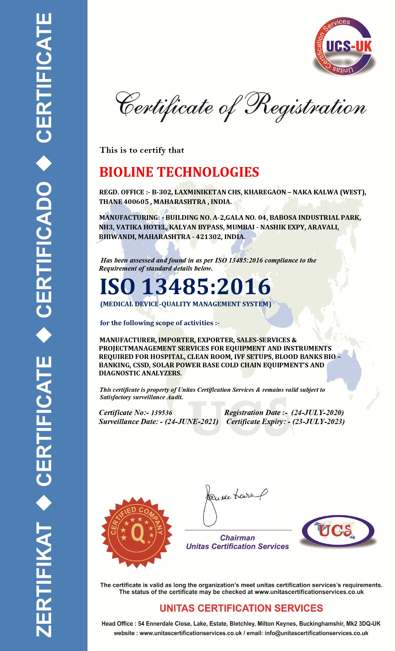 certificate